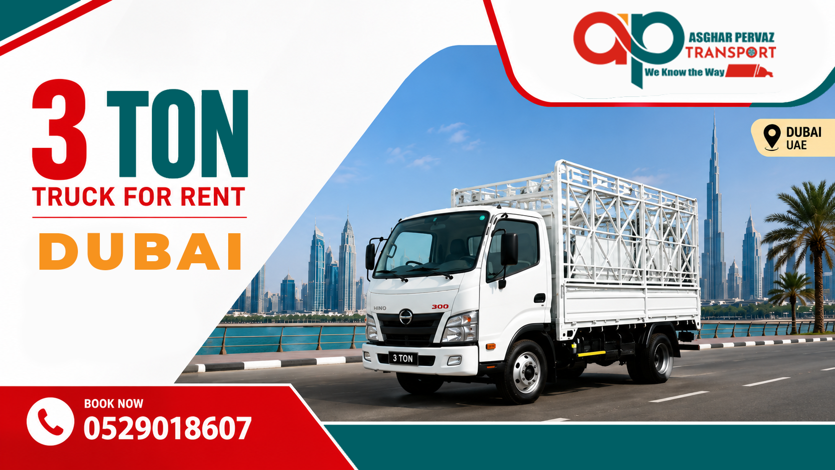 3 Ton Pickup Truck Rental Dubai